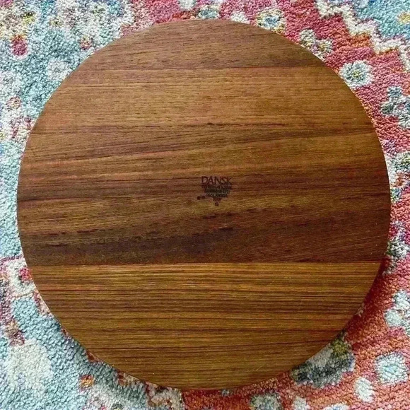 Vintage Dansk round wood serving tray - Picture 7 of 7